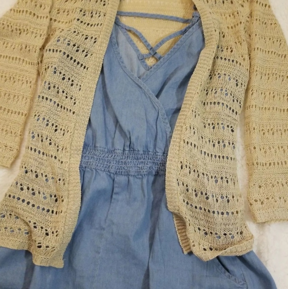 Romper and cardigan